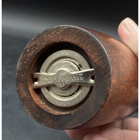 Baribocraft Canada Wood Pepper Mill Grinder Baribo 7 1/4” Vintage MCM - Picture 5 of 8